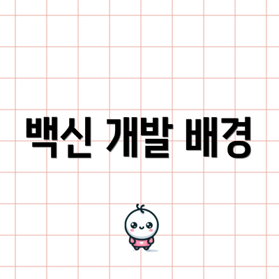 백신 개발 배경
