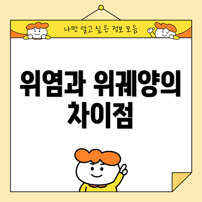 위염과 위궤양의 차이점
