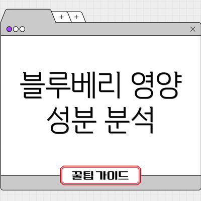 블루베리 영양 성분 분석
