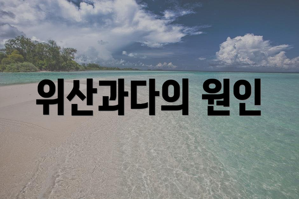위산과다의 원인