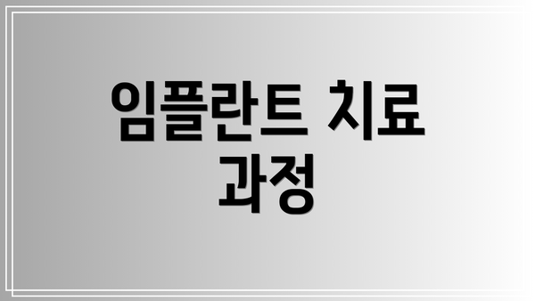 임플란트 치료 과정