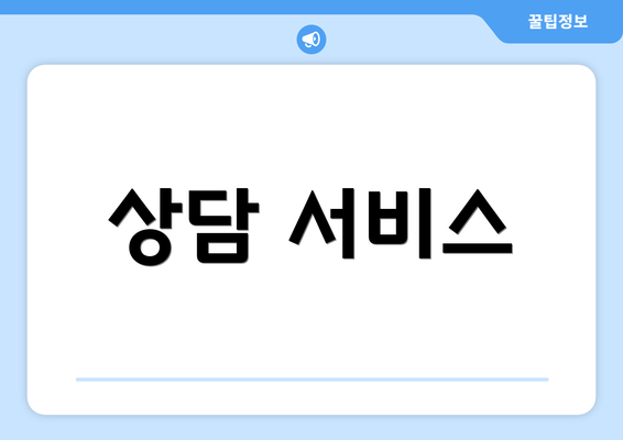 상담 서비스