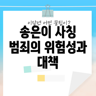 송은이 사칭 범죄의 위험성과 대책
