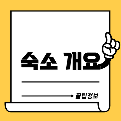 숙소 개요