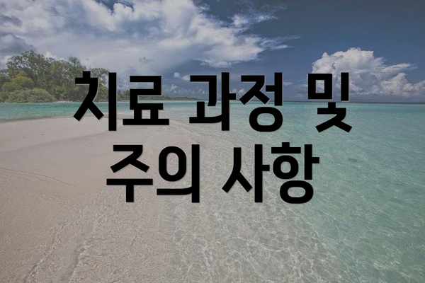 치료 과정 및 주의 사항