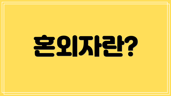 혼외자란?