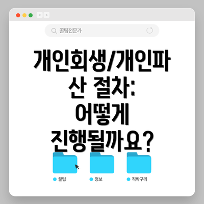 개인회생/개인파산 절차: 어떻게 진행될까요?