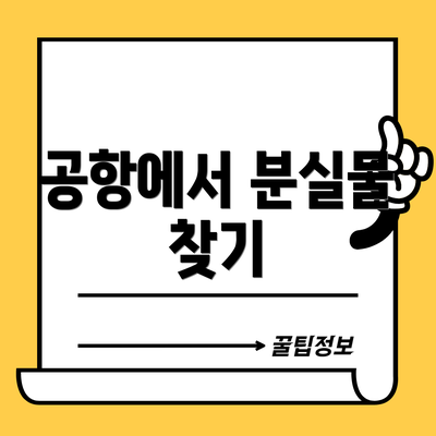 공항에서 분실물 찾기