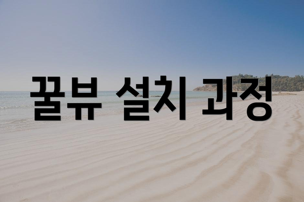 꿀뷰 설치 과정