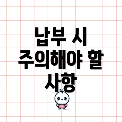 납부 시 주의해야 할 사항