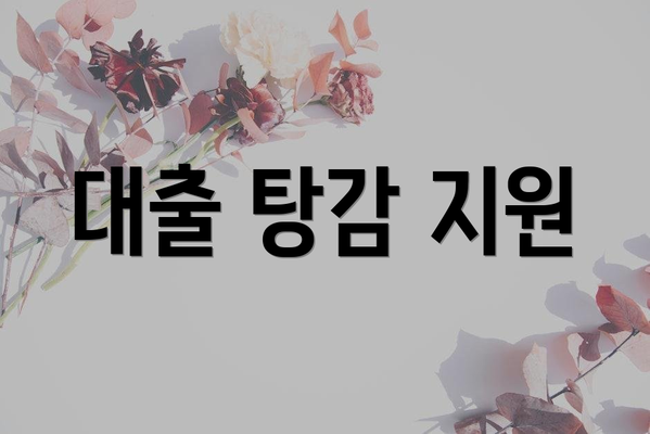 대출 탕감 지원