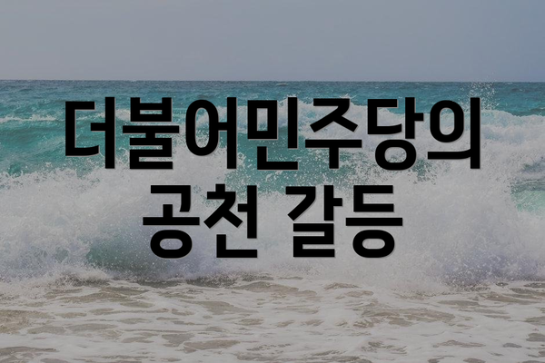 더불어민주당의 공천 갈등