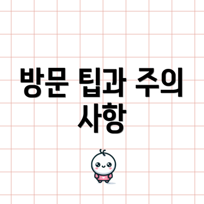 방문 팁과 주의 사항