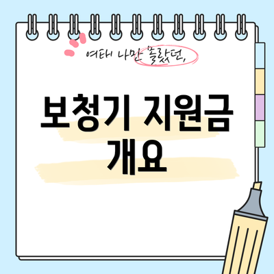 보청기 지원금 개요