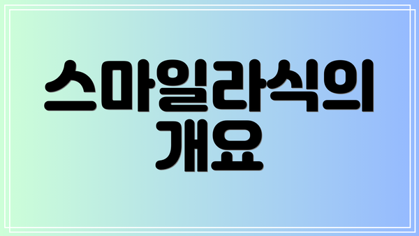 스마일라식의 개요