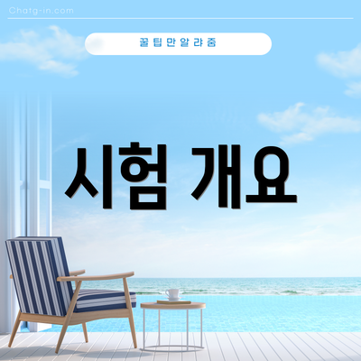 시험 개요