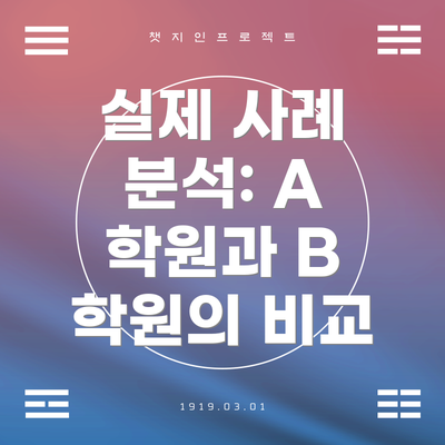 실제 사례 분석: A 학원과 B 학원의 비교