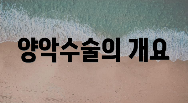양악수술의 개요