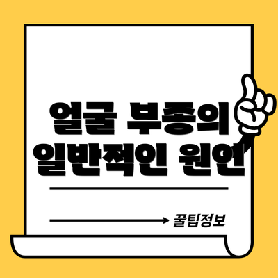 얼굴 부종의 일반적인 원인