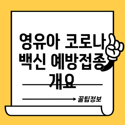 영유아 코로나 백신 예방접종 개요