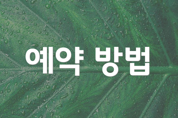 예약 방법