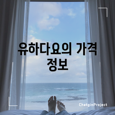 유하다요의 가격 정보