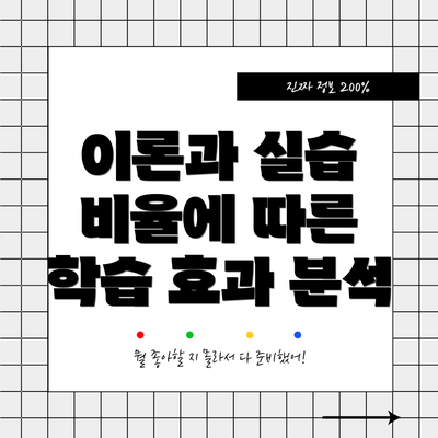 이론과 실습 비율에 따른 학습 효과 분석