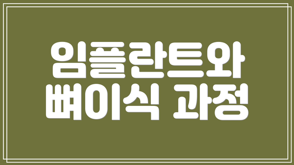 임플란트와 뼈이식 과정