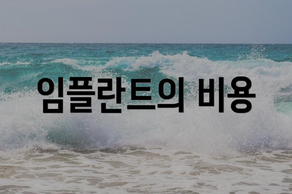 임플란트의 비용