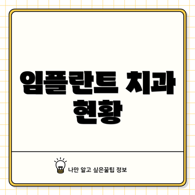 임플란트 치과 현황