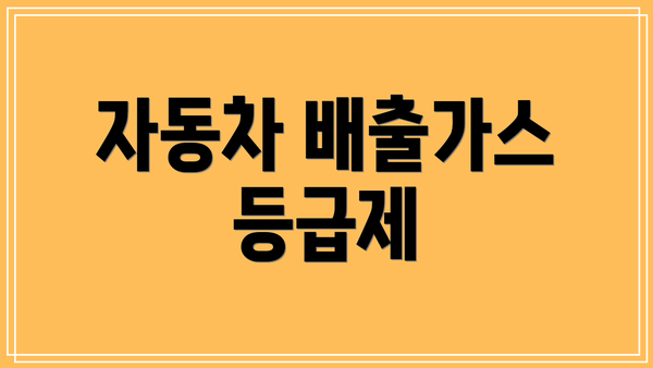 자동차 배출가스 등급제
