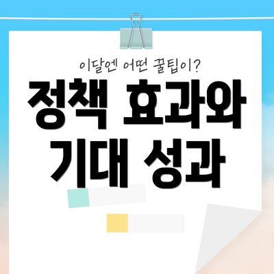 정책 효과와 기대 성과