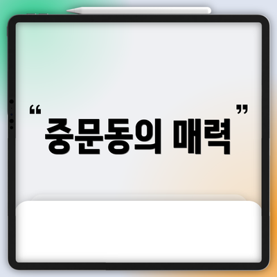 중문동의 매력