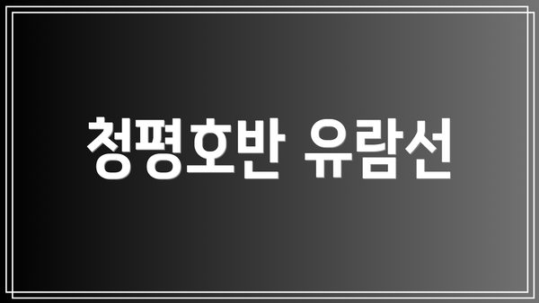 청평호반 유람선