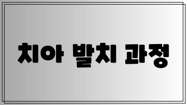 치아 발치 과정