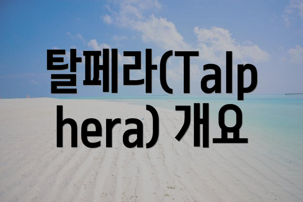 탈페라(Talphera) 개요