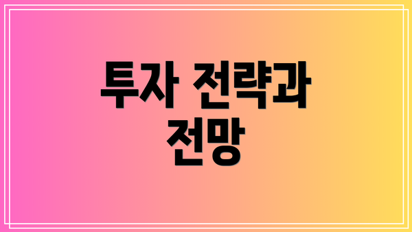 투자 전략과 전망