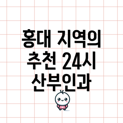 홍대 지역의 추천 24시 산부인과