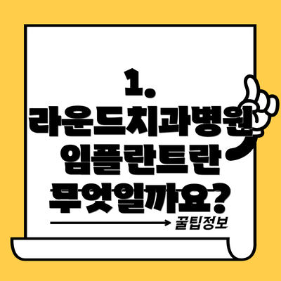 1. 라운드치과병원 임플란트란 무엇일까요?