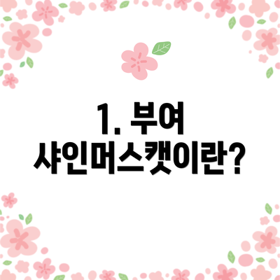 1. 부여 샤인머스캣이란?