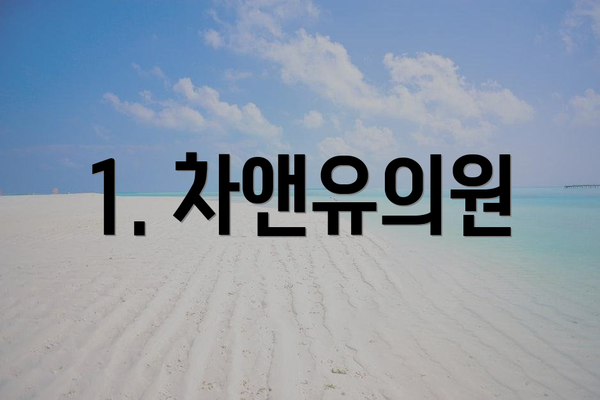 1. 차앤유의원
