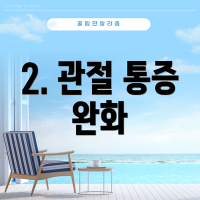 2. 관절 통증 완화