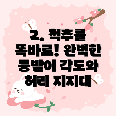 2. 척추를 똑바로! 완벽한 등받이 각도와 허리 지지대