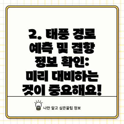 2. 태풍 경로 예측 및 결항 정보 확인:  미리 대비하는 것이 중요해요!