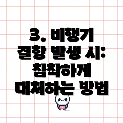 3. 비행기 결항 발생 시:  침착하게 대처하는 방법