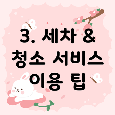 3. 세차 & 청소 서비스 이용 팁