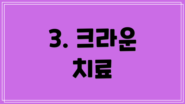 3. 크라운 치료