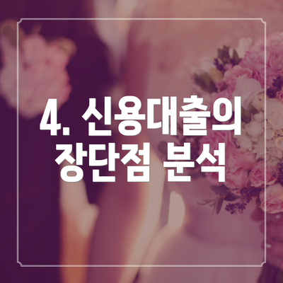 4. 신용대출의 장단점 분석