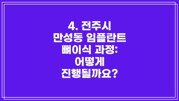 4. 전주시 만성동 임플란트 뼈이식 과정: 어떻게 진행될까요?