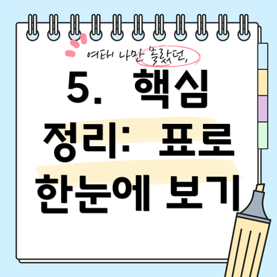 5.  핵심 정리:  표로 한눈에 보기